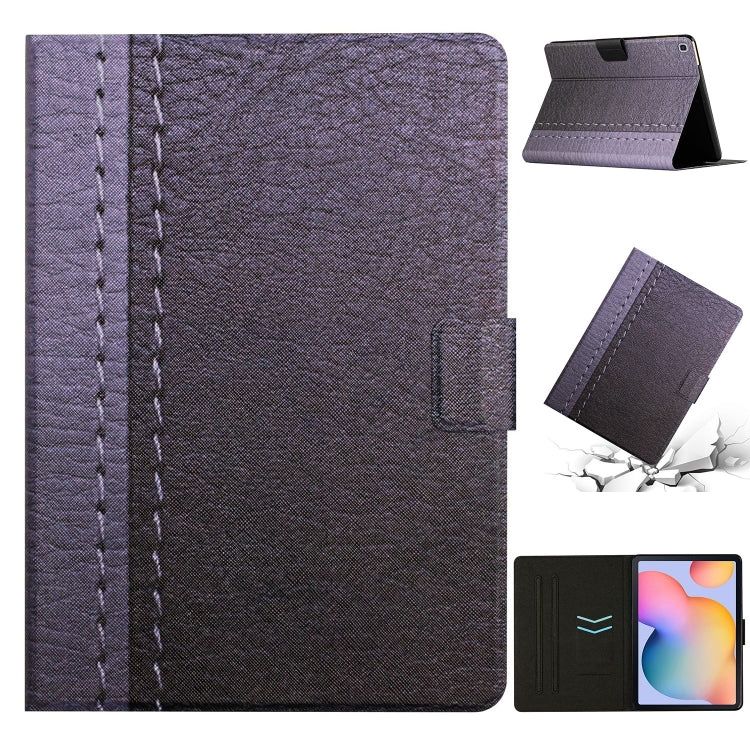 For Samsung Galaxy Tab A7 10.4 2020 T500 Stitching Solid Color Smart Leather Tablet Case