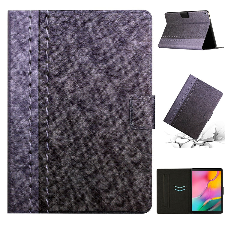 For Samsung Galaxy Tab A 10.1 2019 T510 Stitching Solid Color Smart Leather Tablet Case