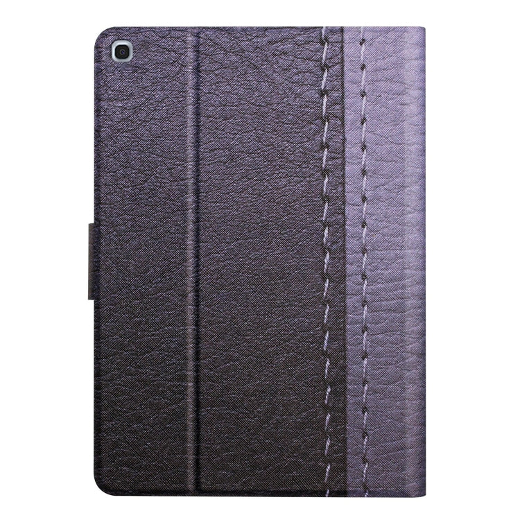 For Samsung Galaxy Tab A 10.1 2019 T510 Stitching Solid Color Smart Leather Tablet Case