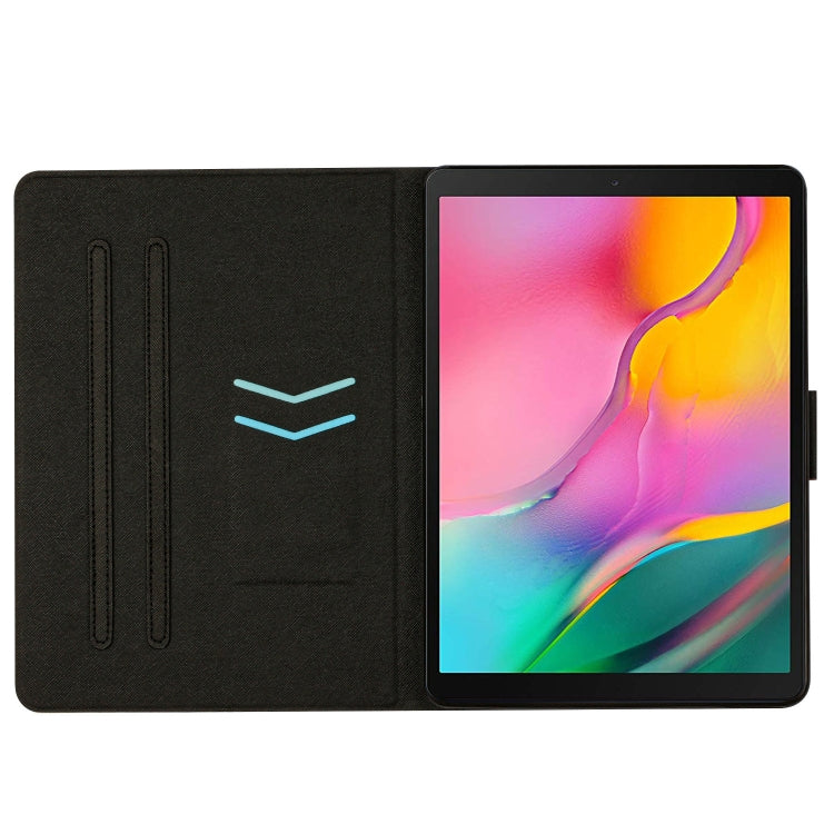 For Samsung Galaxy Tab A 10.1 2019 T510 Stitching Solid Color Smart Leather Tablet Case