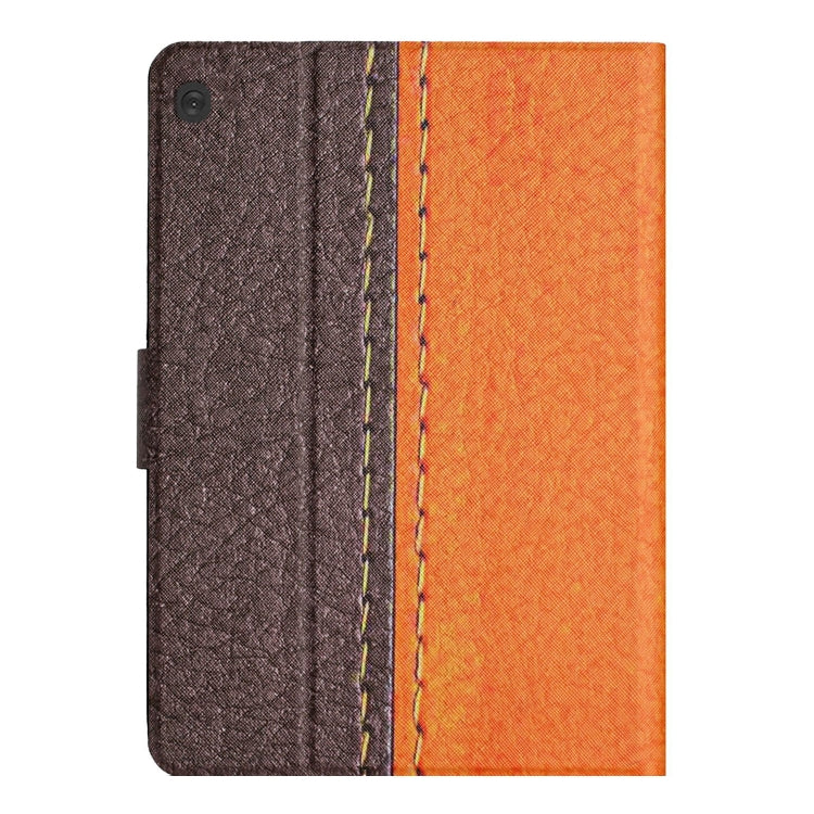 For Lenovo Tab M10 X605F X505 Stitching Solid Color Smart Leather Tablet Case