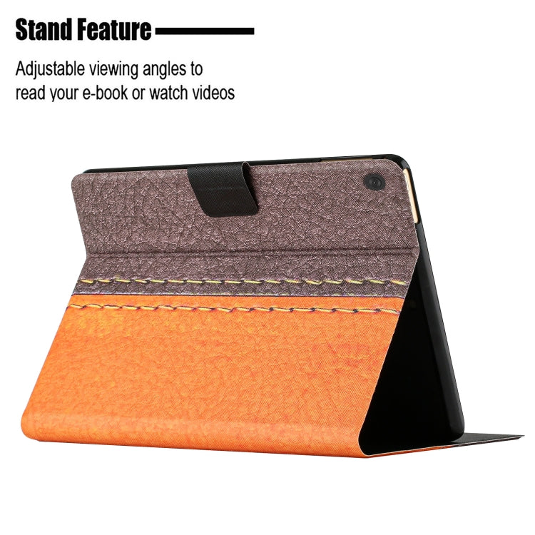 For Lenovo Tab M10 X605F X505 Stitching Solid Color Smart Leather Tablet Case
