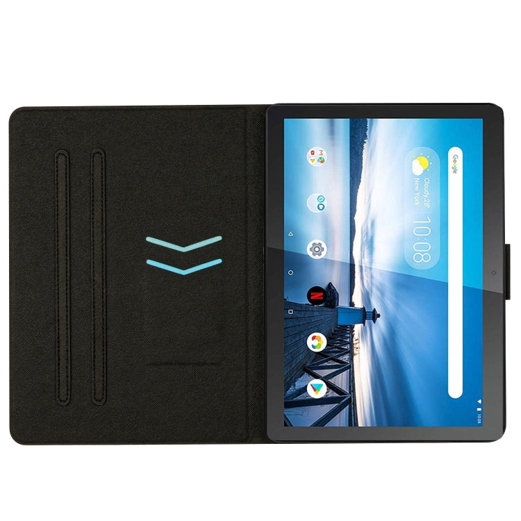 For Lenovo Tab M10 X605F X505 Stitching Solid Color Smart Leather Tablet Case