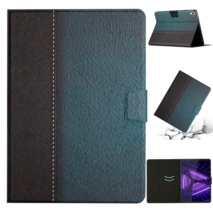For Lenovo Tab M10 3rd Gen Stitching Solid Color Smart Leather Tablet Case