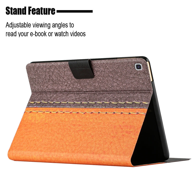 For Samsung Galaxy Tab S6 Lite P610 Stitching Solid Color Leather Tablet Case