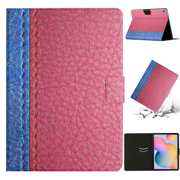 For Samsung Galaxy Tab S6 Lite P610 Stitching Solid Color Leather Tablet Case