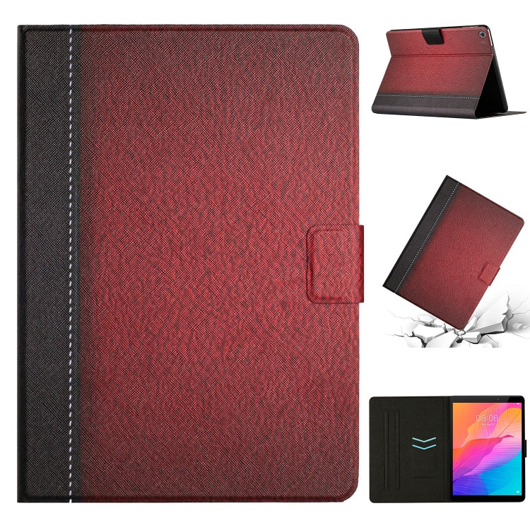 For Huawei MatePad T8 Stitching Solid Color Leather Tablet Case