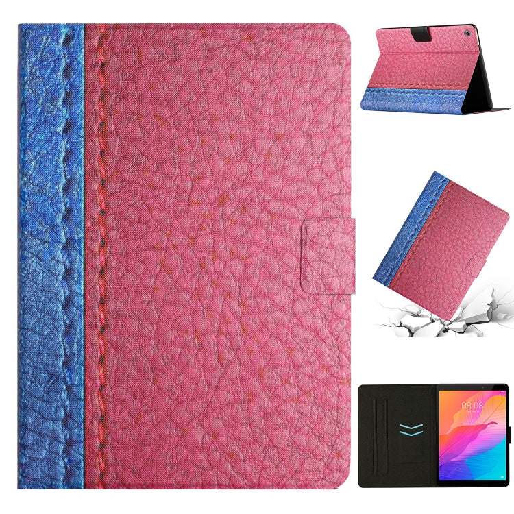 For Huawei MatePad T8 Stitching Solid Color Leather Tablet Case
