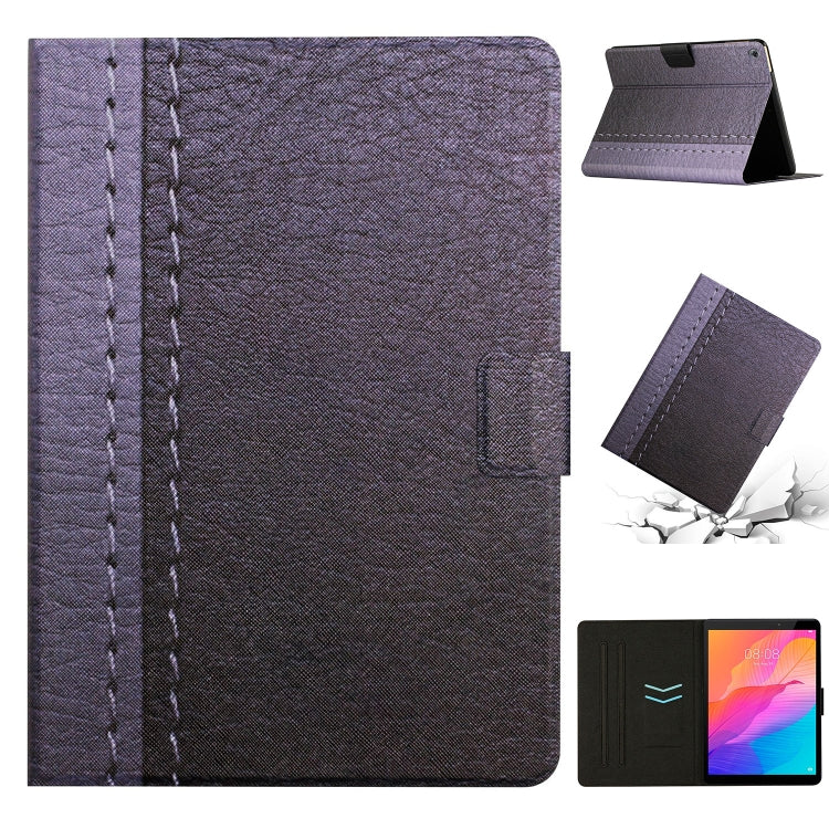 For Huawei MatePad T8 Stitching Solid Color Leather Tablet Case