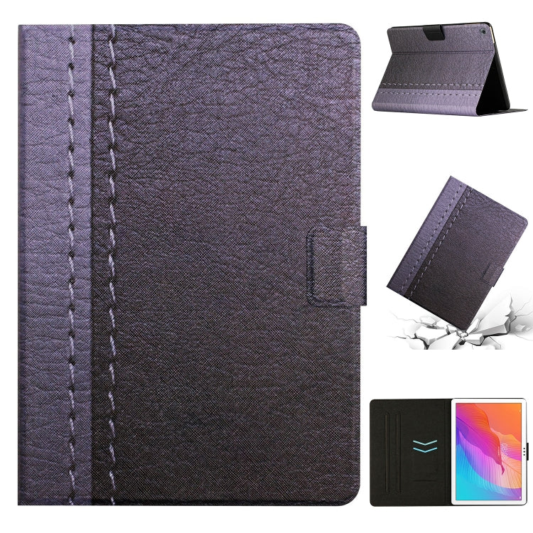 For Huawei MatePad T10s Stitching Solid Color Leather Tablet Case