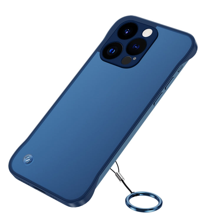 For iPhone 14 Pro Max Metal Lens Frosted Finger Ring Strap Phone Case