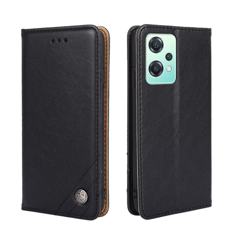 For OnePlus Nord CE 2 Lite 5G Non-Magnetic Retro Texture Horizontal Flip Leather Phone Case