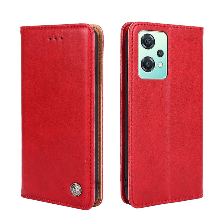 For OnePlus Nord CE 2 Lite 5G Non-Magnetic Retro Texture Horizontal Flip Leather Phone Case