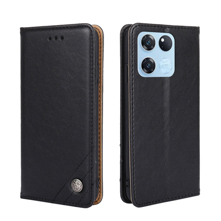For OnePlus Ace Racing Non-Magnetic Retro Texture Horizontal Flip Leather Phone Case
