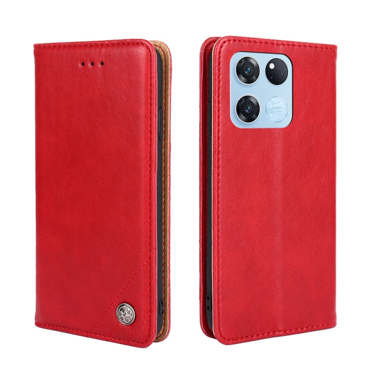 For OnePlus Ace Racing Non-Magnetic Retro Texture Horizontal Flip Leather Phone Case