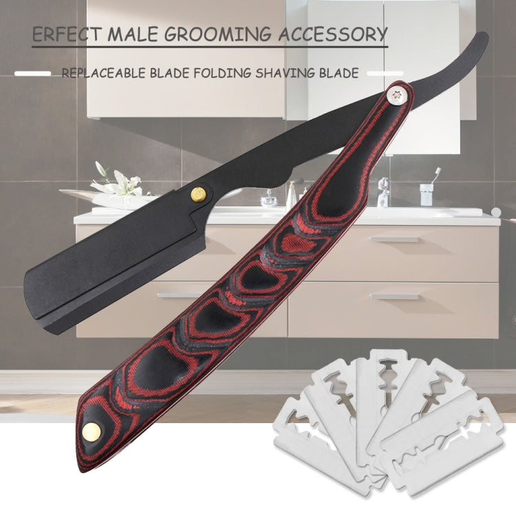 H-6 Men Replaceable Blade Folding Shaving Stand Straight Edge Razor Shaving Stick Razor