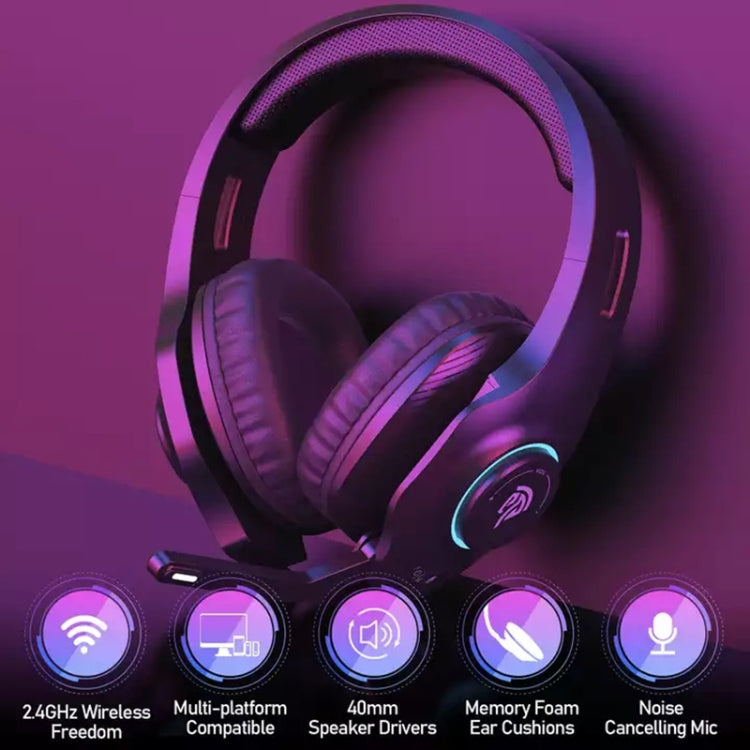 EasySMX VIP002W 2.4G Wireless Stereo Gaming Noise Cancelling Headphones(Black)