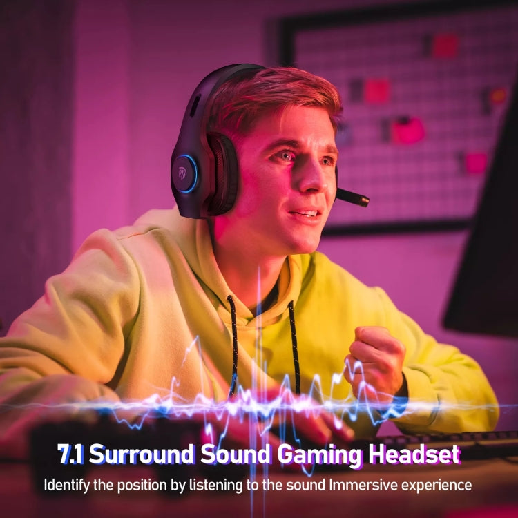 EasySMX VIP002W 2.4G Wireless Stereo Gaming Noise Cancelling Headphones(Black)