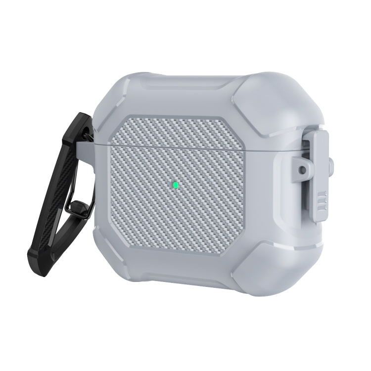 Carbon Brazing Dimension TPU+PC Headphone Protective Cover with Switch Lock & Carabiner For AirPods 3