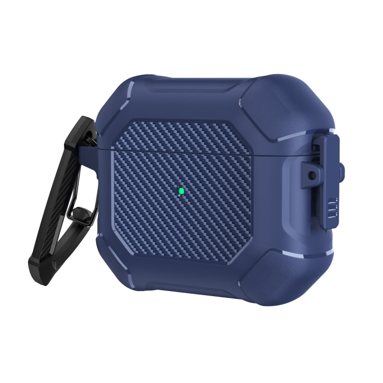 Carbon Brazing Dimension TPU+PC Headphone Protective Cover with Switch Lock & Carabiner For AirPods 3