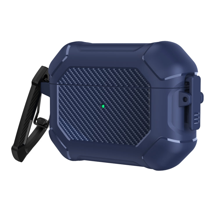 Carbon Brazing Dimension TPU+PC Headphone Protective Cover with Switch Lock & Carabiner For AirPods Pro