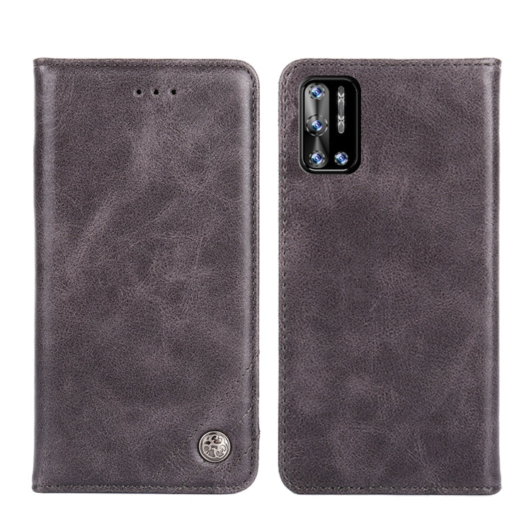 For Doogee N40 Pro Non-Magnetic Retro Texture Horizontal Flip Leather Phone Case