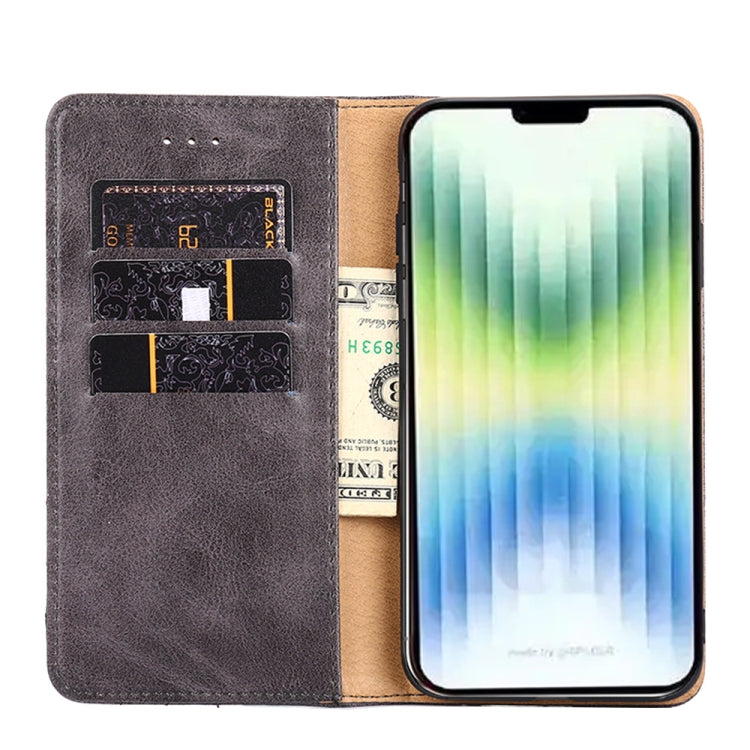 For Doogee N40 Pro Non-Magnetic Retro Texture Horizontal Flip Leather Phone Case