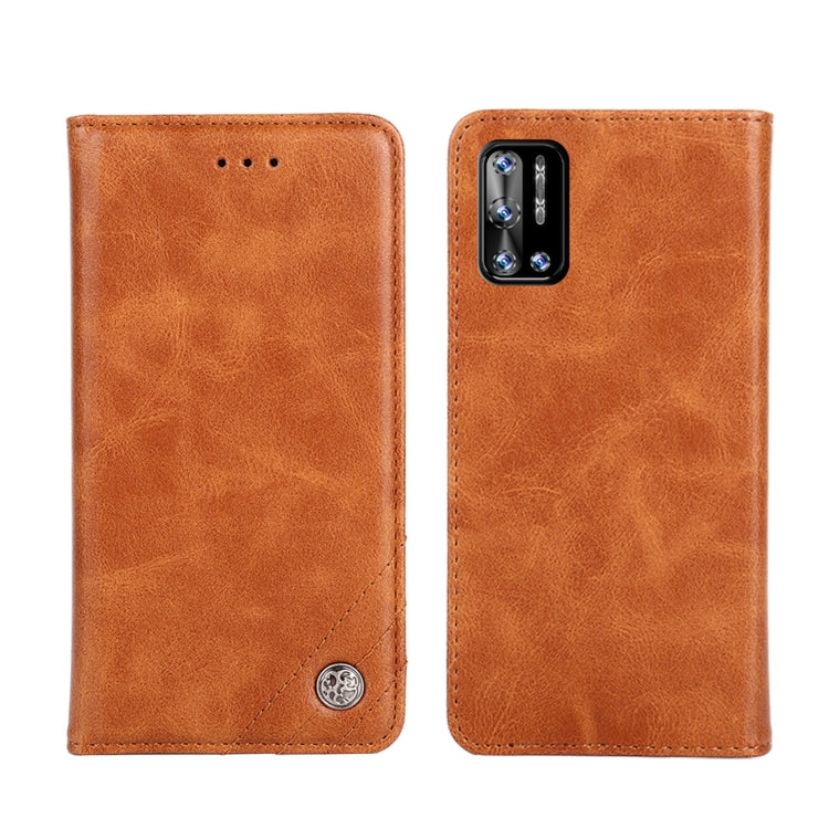 For Doogee N40 Pro Non-Magnetic Retro Texture Horizontal Flip Leather Phone Case