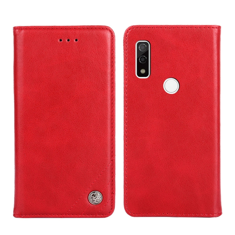 For Fujitsu Arrows WE-F-51B Non-Magnetic Retro Texture Horizontal Flip Leather Phone Case