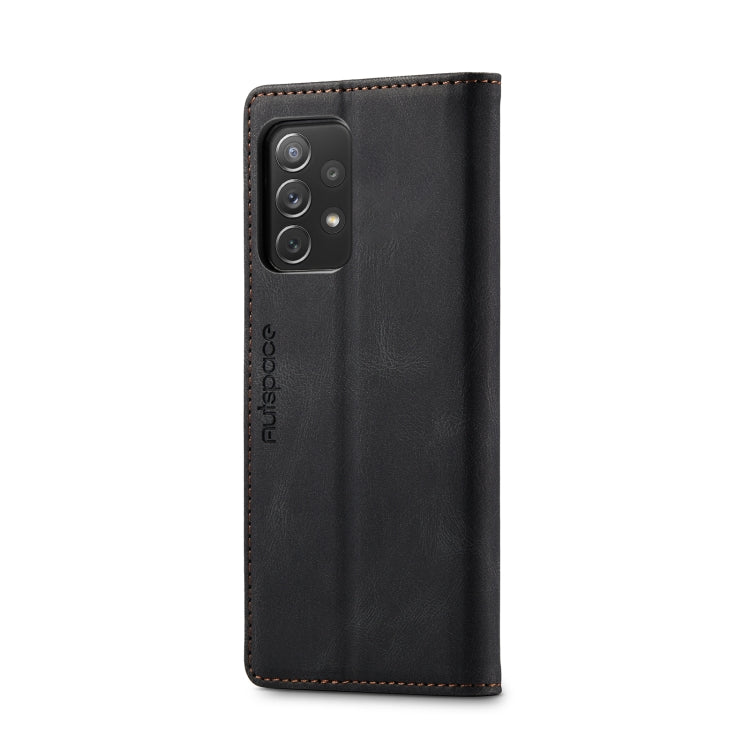For Samsung Galaxy A73 5G AutSpace A01 Retro Skin-feel Crazy Horse Texture Leather Phone Case