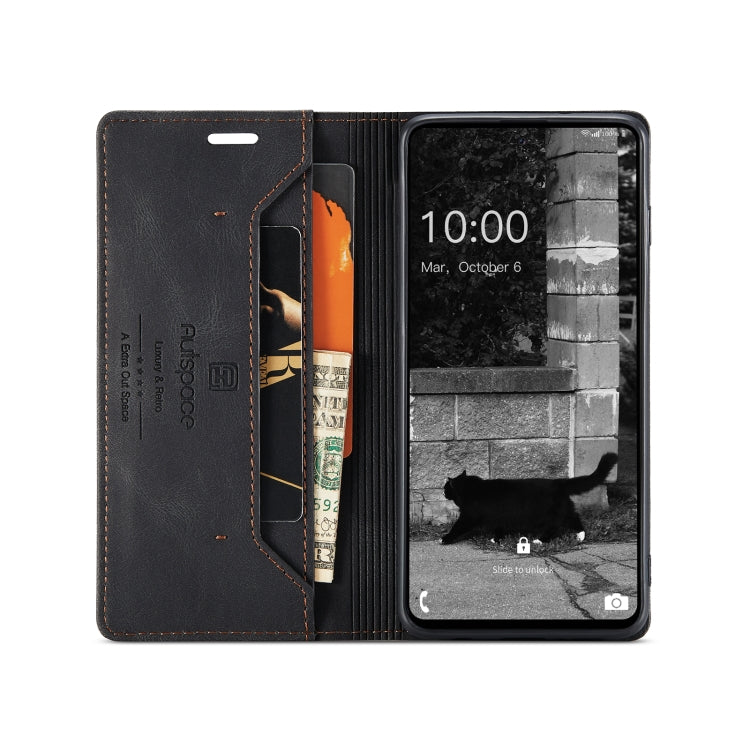 For Samsung Galaxy A73 5G AutSpace A01 Retro Skin-feel Crazy Horse Texture Leather Phone Case