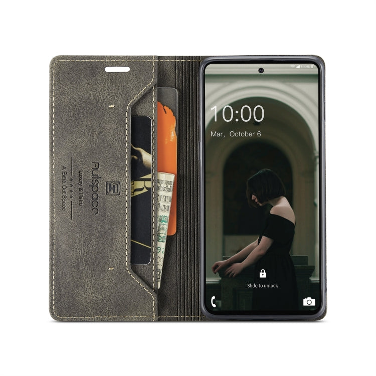 For Samsung Galaxy A73 5G AutSpace A01 Retro Skin-feel Crazy Horse Texture Leather Phone Case