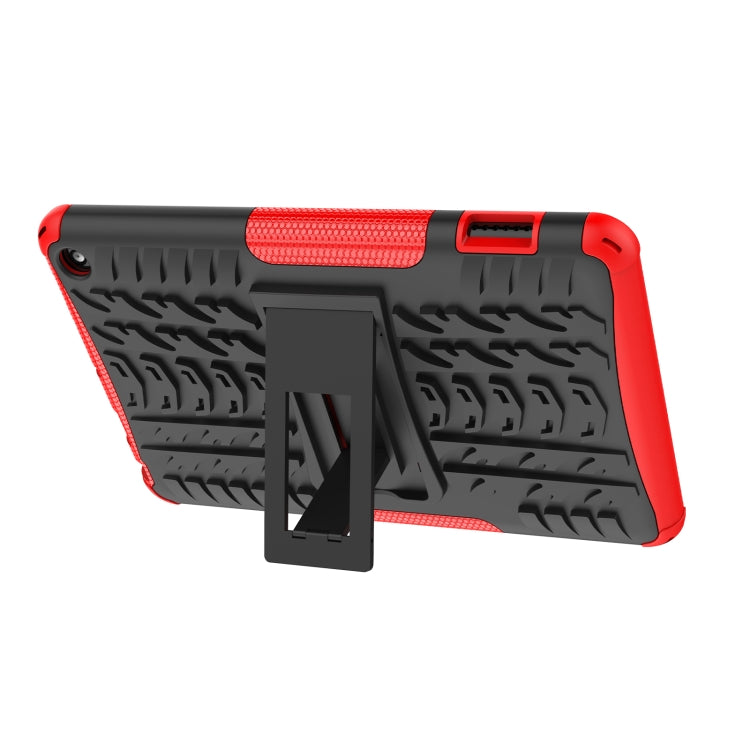 For Amazon Kindle Fire 7 2022 Tire Texture TPU + PC Tablet Case with Holder