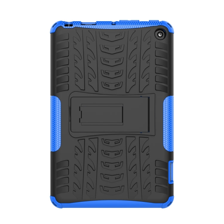 For Amazon Kindle Fire 7 2022 Tire Texture TPU + PC Tablet Case with Holder