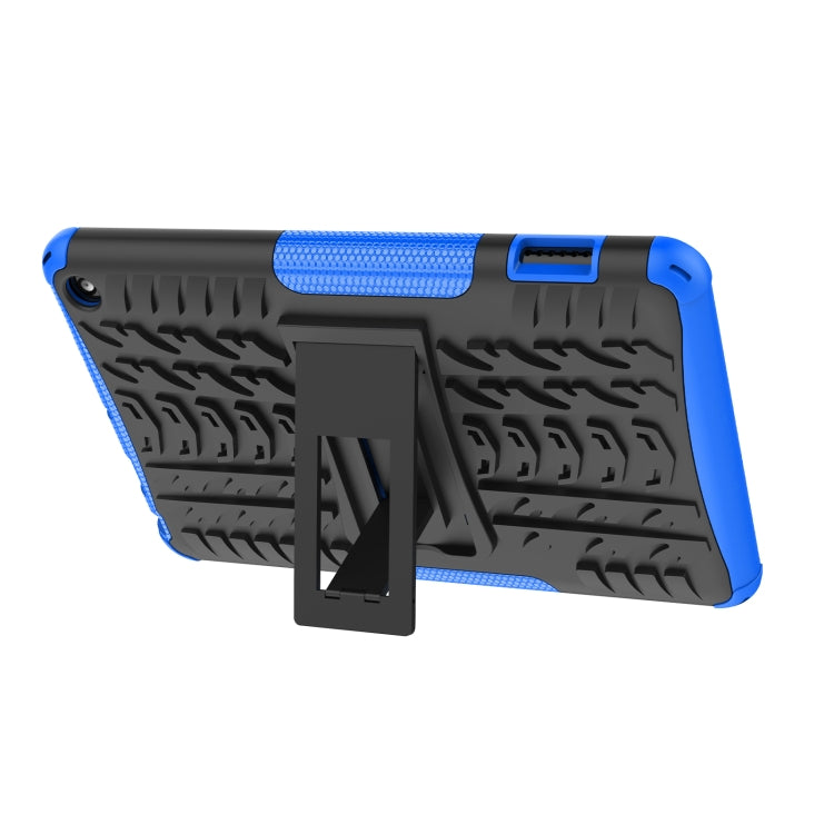 For Amazon Kindle Fire 7 2022 Tire Texture TPU + PC Tablet Case with Holder