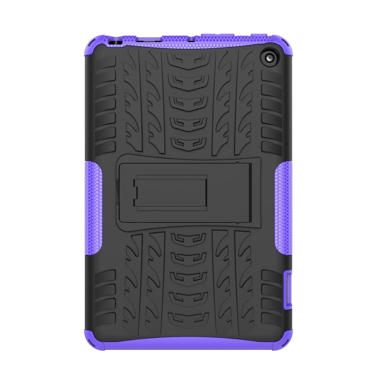 For Amazon Kindle Fire 7 2022 Tire Texture TPU + PC Tablet Case with Holder