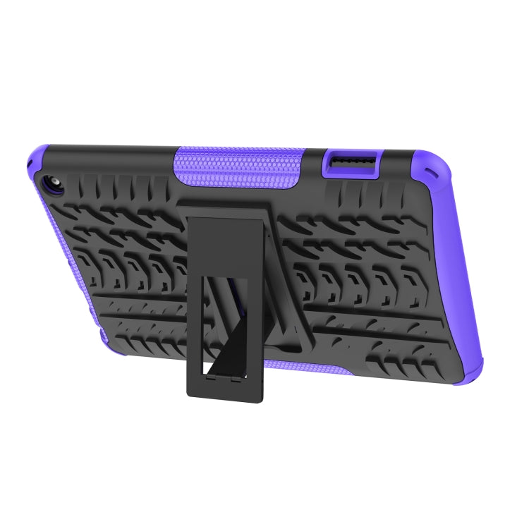 For Amazon Kindle Fire 7 2022 Tire Texture TPU + PC Tablet Case with Holder