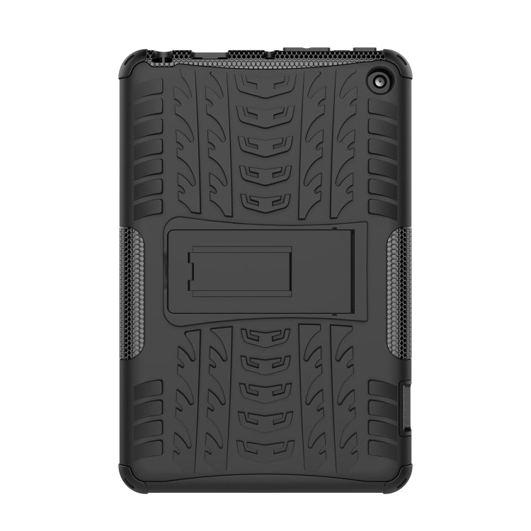 For Amazon Kindle Fire 7 2022 Tire Texture TPU + PC Tablet Case with Holder