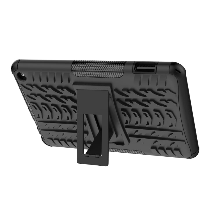 For Amazon Kindle Fire 7 2022 Tire Texture TPU + PC Tablet Case with Holder