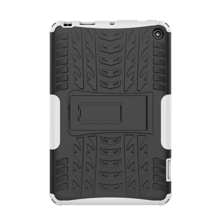 For Amazon Kindle Fire 7 2022 Tire Texture TPU + PC Tablet Case with Holder