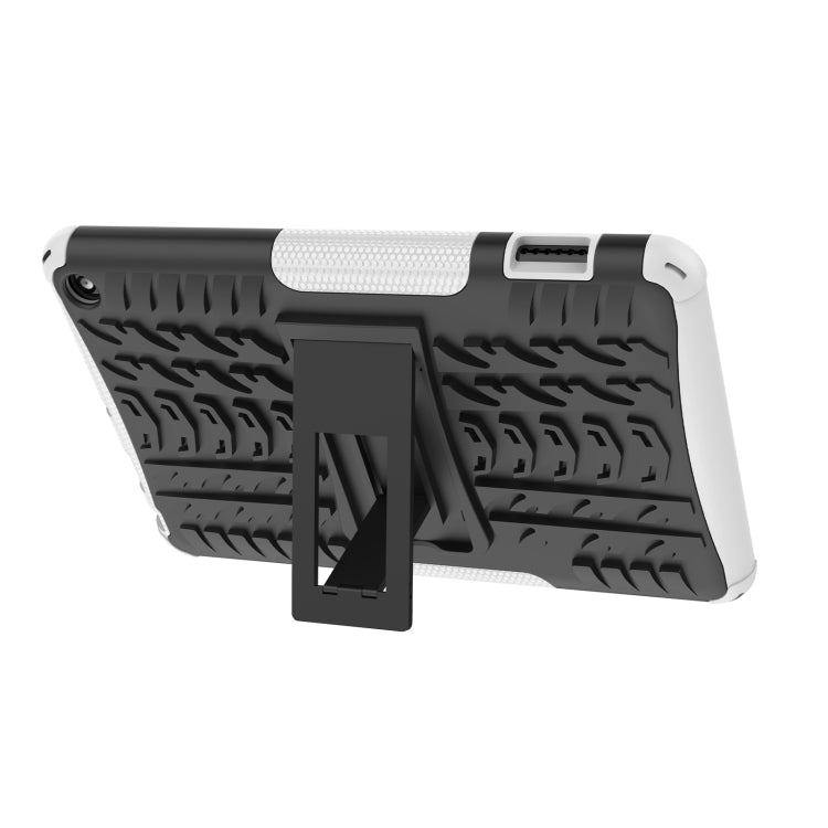 For Amazon Kindle Fire 7 2022 Tire Texture TPU + PC Tablet Case with Holder
