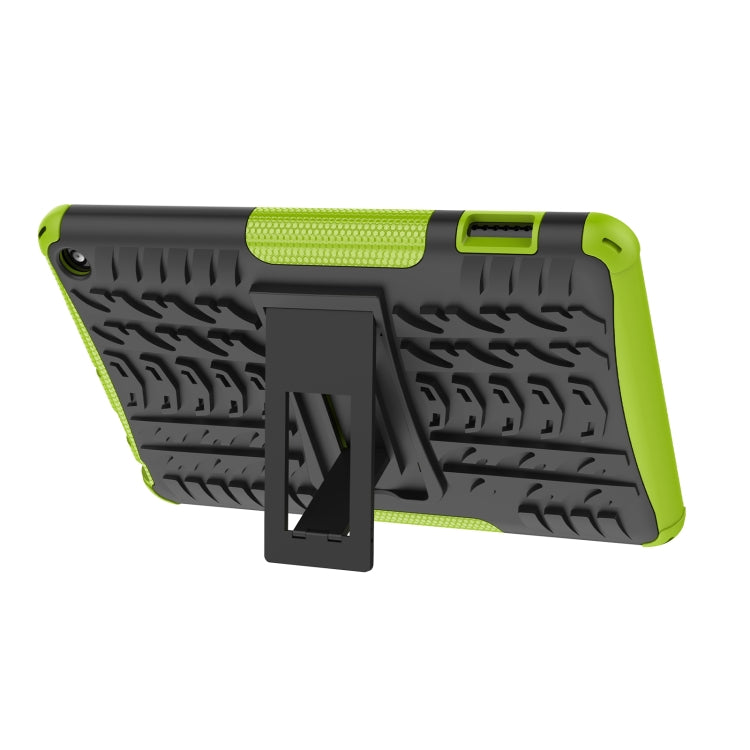 For Amazon Kindle Fire 7 2022 Tire Texture TPU + PC Tablet Case with Holder