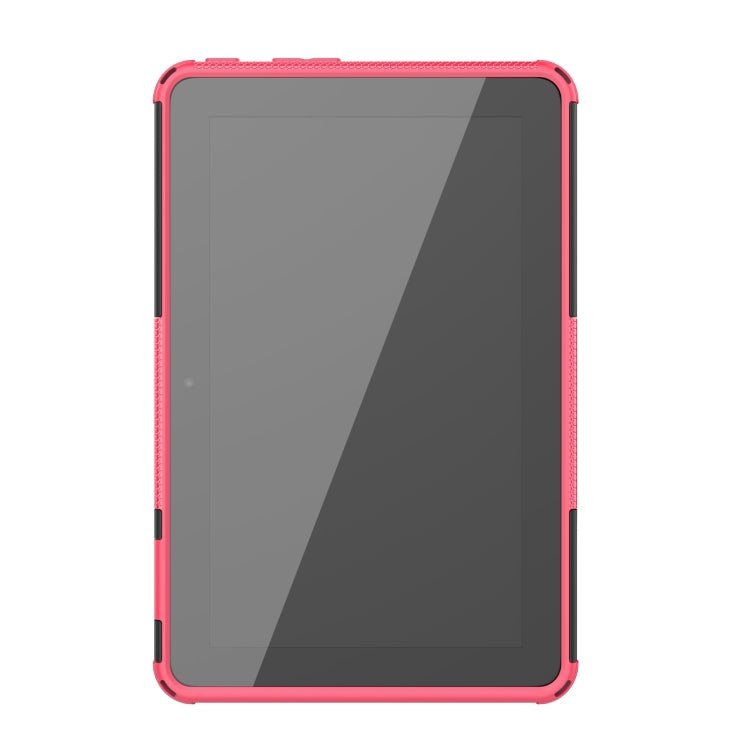 For Amazon Kindle Fire 7 2022 Tire Texture TPU + PC Tablet Case with Holder