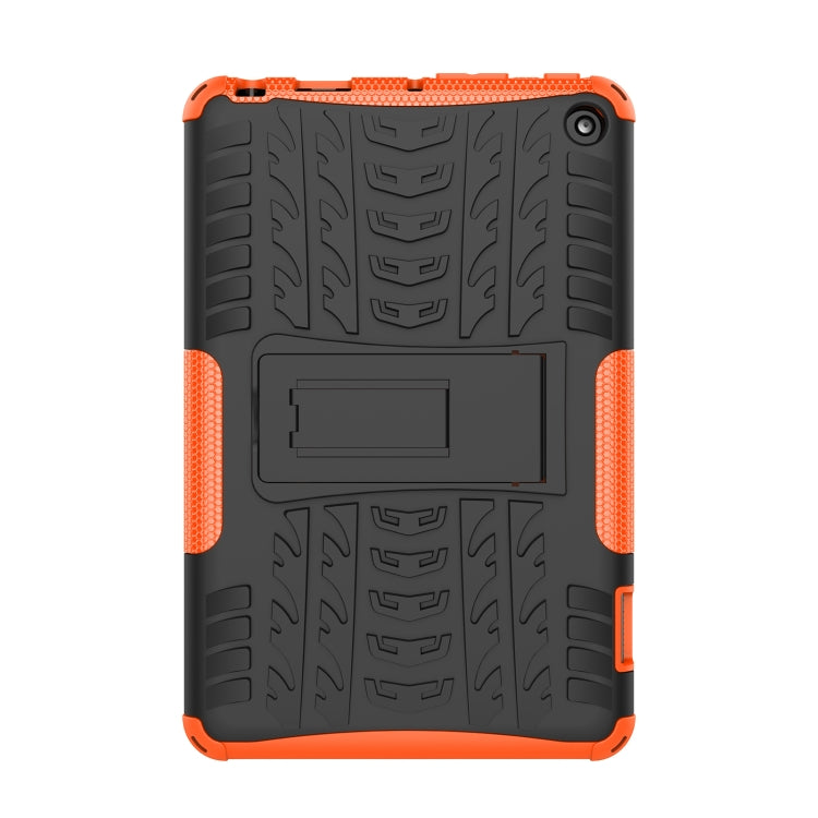 For Amazon Kindle Fire 7 2022 Tire Texture TPU + PC Tablet Case with Holder