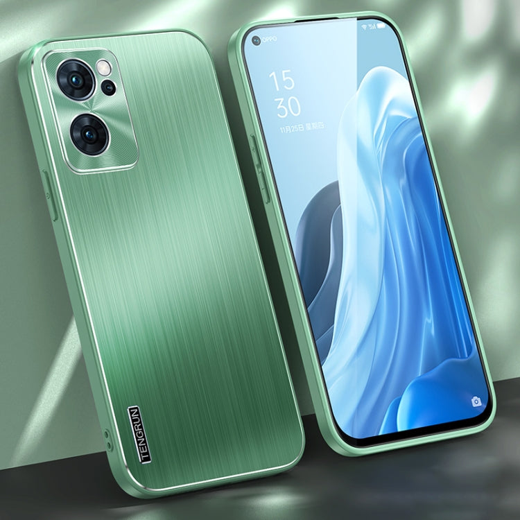 For OPPO Reno7 Brushed Texture Shockproof Phone Case