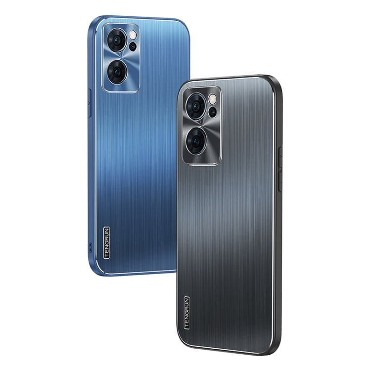 For OPPO Reno7 Brushed Texture Shockproof Phone Case