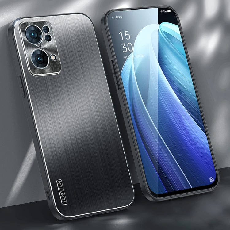 For OPPO Reno7 Pro 5G Brushed Texture Shockproof Phone Case