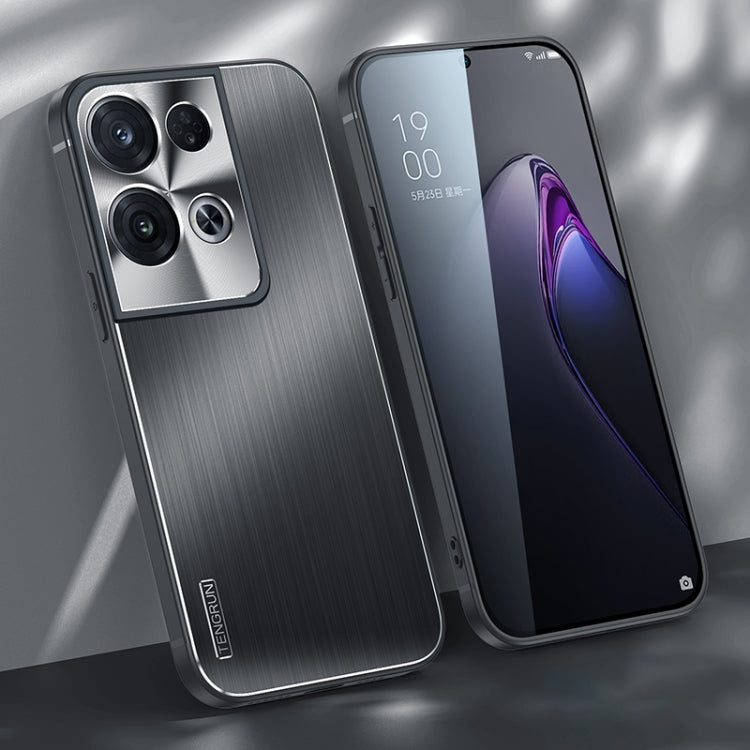 For OPPO Reno8 Pro+ Brushed Texture Shockproof Phone Case