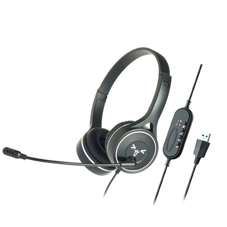 SOYTO SY-G30C Long Microphone Wired Noise Cancelling Ergonomic Gaming Headset, Interface:USB(Black)