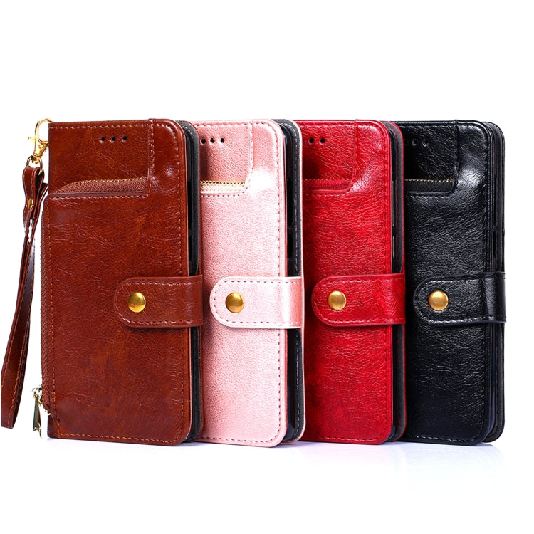 For OPPO A57 4G 2022 Zipper Bag Leather Phone Case